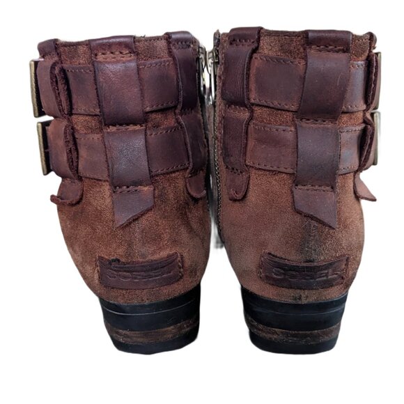 Sorel Women's Brown Suede Zip Up Boots - Size 8 - Picture 8 of 15